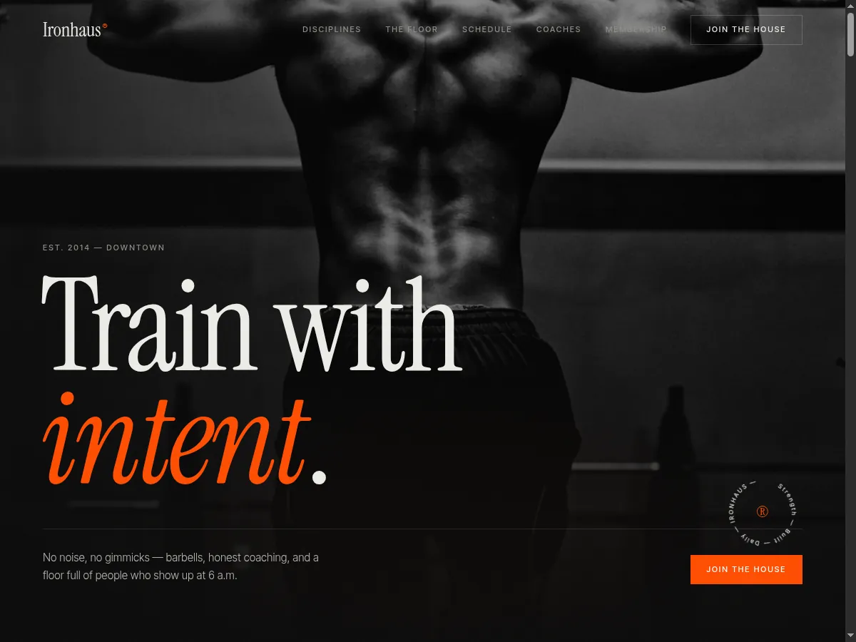  the IRONHAUS strength club website